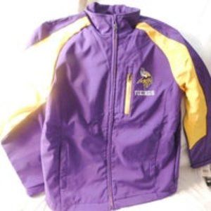 Minnesota Vikings NFL Full Zipper Logo Jacket NEW